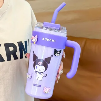 Чашка для мороженого из аниме-мультфильма Kuromi, большая емкость, соломенная изоляционная чашка, Автомобильная Мужская и женская 316 Чашка для кофе пищевого качества