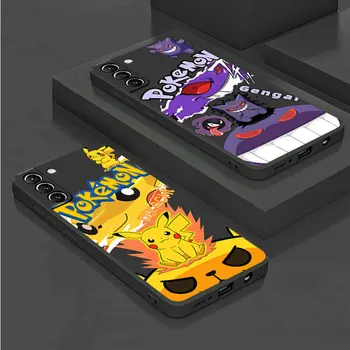 Черные Чехлы для Samsung Galaxy Note 10 Plus S20 FE S23 20 Ultra s9 S22 S8 S21 5G S20 FE Чехол для телефона Pikachu Pokemon Snorlx fairy