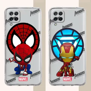 Чехол Marvel с Человеком-пауком Ironman для Samsung Galaxy A21s A03s A70 A20e A50 A31 A11 A51 A71 A03 Core A41, прозрачный Мягкий чехол из ТПУ