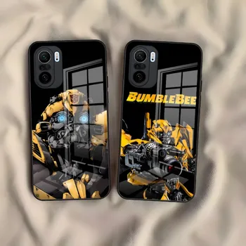 Чехол для Телефона Transformers Bumblebeees Для Xiaomi Redmi Note 13 10 10T 11i 11T 11 9 8 11S Poco M4 F3 X3 Pro Из закаленного Стекла