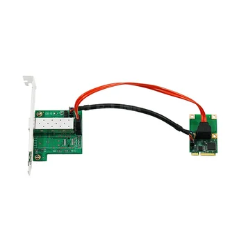 Чип I210 с одним оптическим портом Гигабитная сетевая карта Mini Pcie Портативная карта Ethernet Сетевой адаптер Сетевая карта