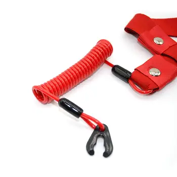 Шнур для ключей от выключателя двигателя Гибкие Аксессуары Премиум-класса Прочный красный страховочный шнур для ключей от подвесных двигателей