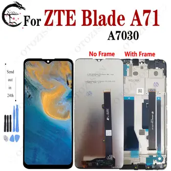 Экран С Рамкой Для ZTE Blade A71 ЖК-дисплей A7030 Сенсорный Дигитайзер В Сборе Замена ЖК-деталей ZTE A71 2021