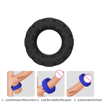 Эластичное кольцо для члена, многоразовые силиконовые кольца для члена для мужчин, увеличение пениса, задержка эякуляции, эрекция члена, секс-игрушки для мужчин