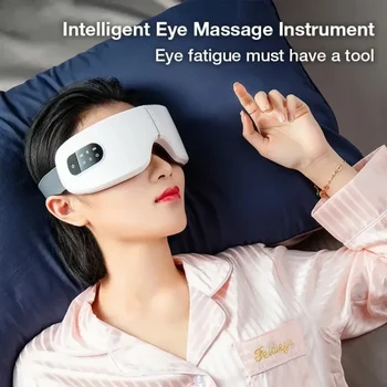 Электрический интеллектуальный массажер для глаз с тепловой вибрацией Bluetooth Музыкальный массаж Relax Очки постоянного тока Устройство для ухода за глазами